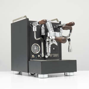 Coffee Machines For Home: Torre Luigino TSP Matte Black with Wood and Joystick Coffee Machine