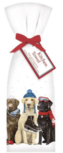 Around The House: Wintertime Labrador Fun Kitchen Towel