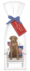 Chocolate American Lab Kitchen Towel