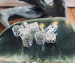 Dread Beads: 15 x Silver Dread Cuffs