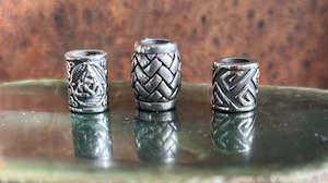 Dread Beads: Set of 3 stainless steel beads