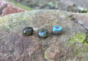 Dread Beads: Labradorite dread beads - set of three