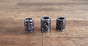 Dread Beads: Set of 3 Stainless Steel  Beads