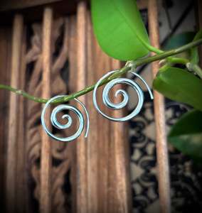 Dread Wear: Silver Spiral Earrings