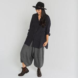 Women's Natural Linen Drop Crutch Harem Pant - The Dressing Room NZ