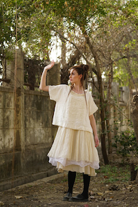 Women's Short Sleeve Boxy Linen Top - The Dressing Room NZ