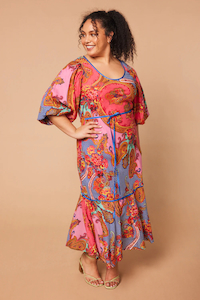 Products: Flemington Bias Cut Dress in Benrath - The Dressing Room NZ