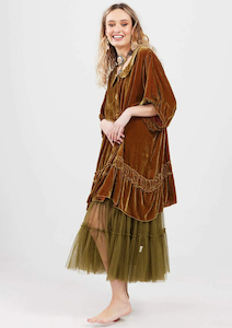 Products: Florentine Velvet Coat Dress - The Dressing Room NZ