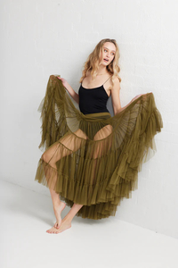 Products: Celeste Tulle Tutu Skirt Unlined (Longer Length) - The Dressing Room NZ
