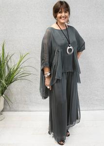 Products: Women's Natural Silk Cascade Top - The Dressing Room NZ