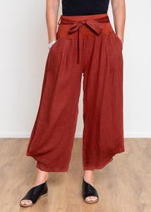Women's Natural Linen Harem Style Pants - The Dressing Room NZ