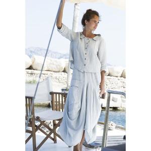 Products: Women's Natural Linen Button Up Jacket - The Dressing Room NZ