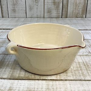 Spanish Terracotta: Spanish Terracotta Wide Based  Bowls with Handles and Lip - 3 colours