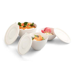 Your Sustainable Kitchen: Disposable Bowl Deep Bagastro with Optional Lid - 2 sizes