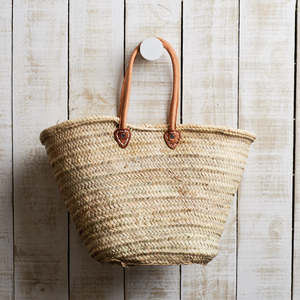French Market Basket With Long Leather Handle - 5 Colours By Le Panier