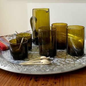 Grande Drinking Glasses - 3 Sizes - Antique Bronze New