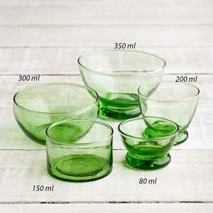 Glass Bowls - Green - 5 Styles