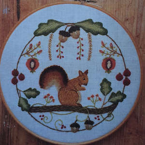 The Floss Box: Squirrel Wreath