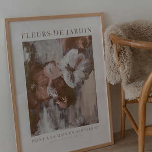 Decor: Fleurs Blush Natural A3 Print