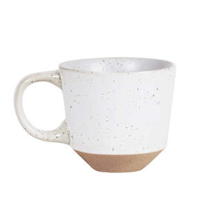 Cup/Saucer - Speckled White