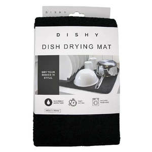 Kitchen: Dish Drying Mat - Black