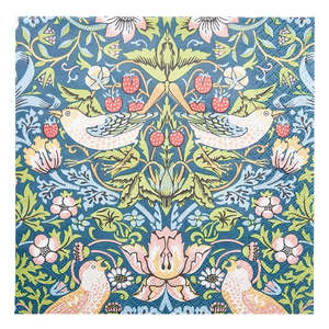 Strawberry Thief Blue Cocktail Napkin