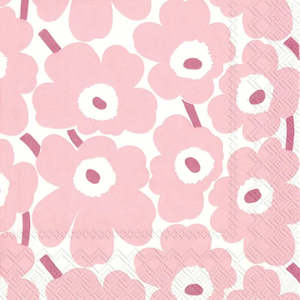 Dining: Marimekko Unikko Light Rose Napkin