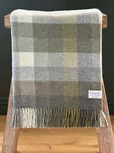 Throws Blankets: Woodale Olive Throw
