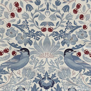 Cherry Thief Cerise Fabric