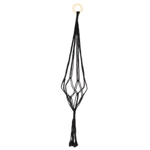 Homewares: Macrame Polant Hanger Black