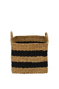 Black Stripe Basket Square