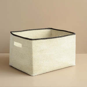 Scatola Natural/Black Basket Medium