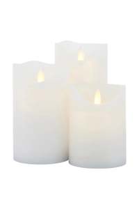 Candles Fragrance: Rechargeable Sara Candles - Set of 3
