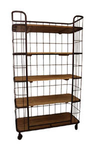 Printed Velvets: Slatted Bakers Rack