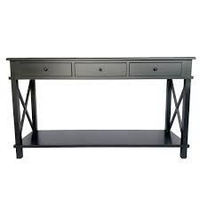 Printed Velvets: Hamptons Console Black