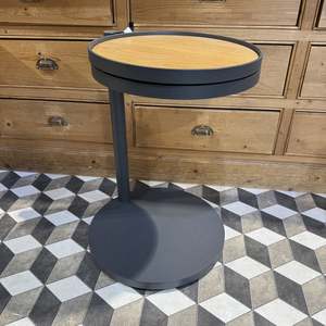 Printed Velvets: Dotty Side Table - Carbon