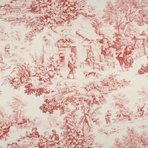 Fabric: Festive Toile Bordeaux Fabric