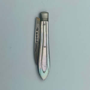 Sterling Silver & Mother Of Pearl Pocket Knife