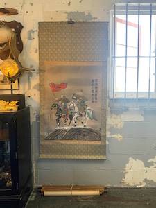 Antique Hand Painted Taiwanese Scroll