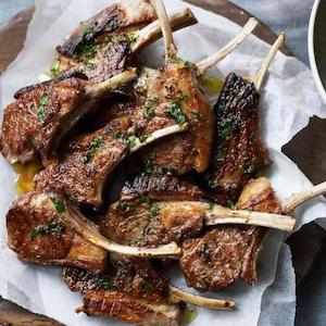Christmas Mains: Spiced Lamb rack with chimichurri sauce