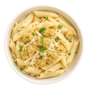 Main Meals: Plant Based Creamy 'Chicken' Pasta