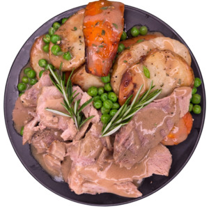 Main Meals: Roast Pork With Veggies and Apple Sauce