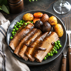 Slow Roast Pork Belly & Piccolo Potatoes - Gourmet