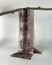 Silk Scarf - Botanical Print Rose & Geranium Leaves - Large