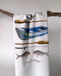 Lifestyle: Tea Towel 100% Cotton - Gone Fishing