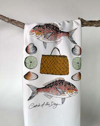 Lifestyle: Tea Towel 100% Cotton - Catch of the Day