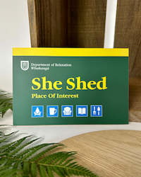 Homeware: Wooden Sign - The Department of Relaxation - She Shed by Glenn Jones
