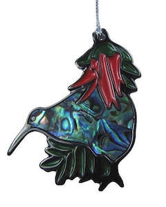 Seasonal & Holiday Decorations: NZ Native Bird Decoration - Paua Kiwi