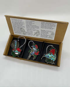 Seasonal & Holiday Decorations: NZ Native Birds Decorations - Boxed Set