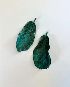 Sculpture: Copper Puka Leaves - Green Patina - Large